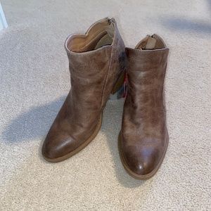 Brown Rustic Ankle Boots